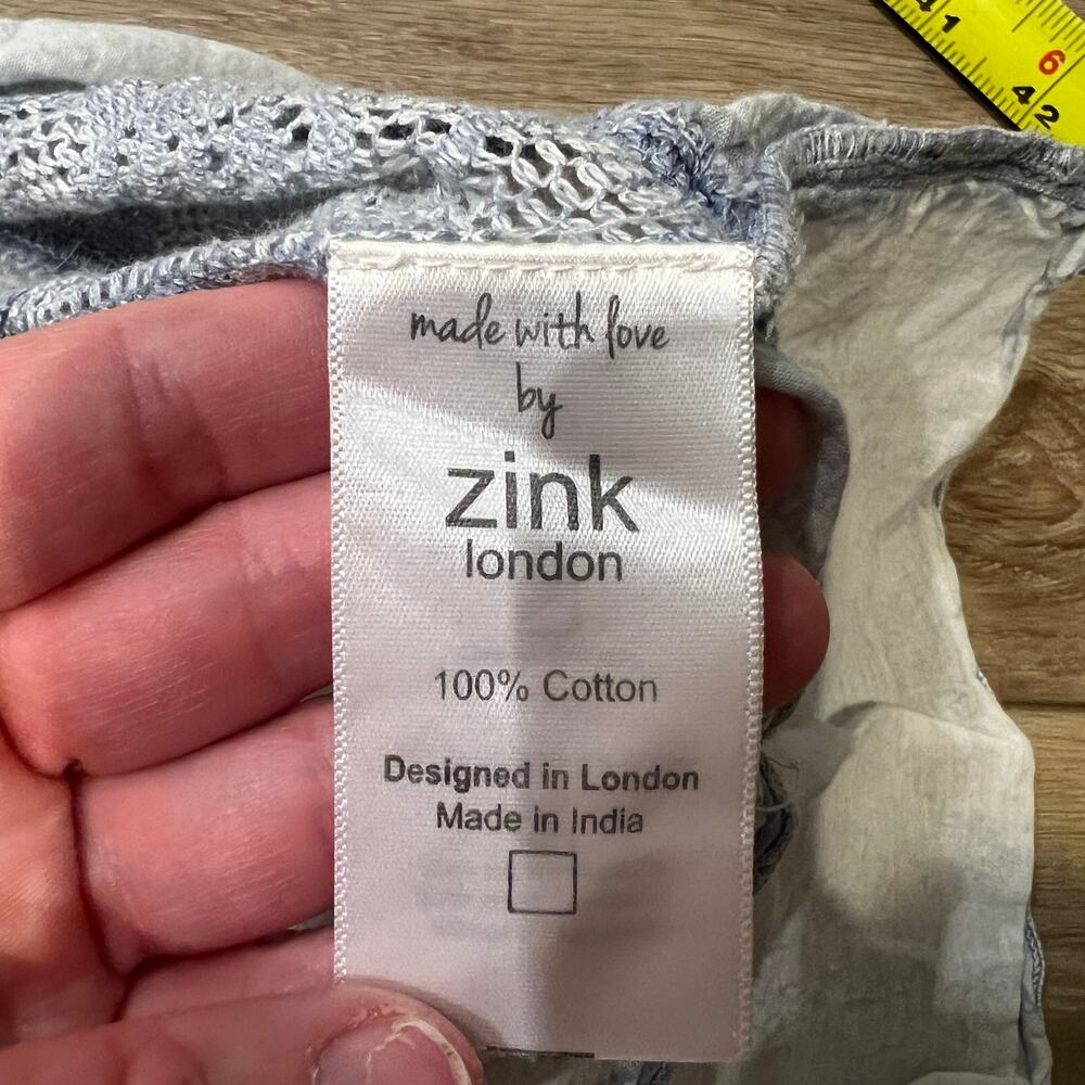 ZINK Women's Blue Self Design Fit and Flare Dress Size S - Picture 7 of 9